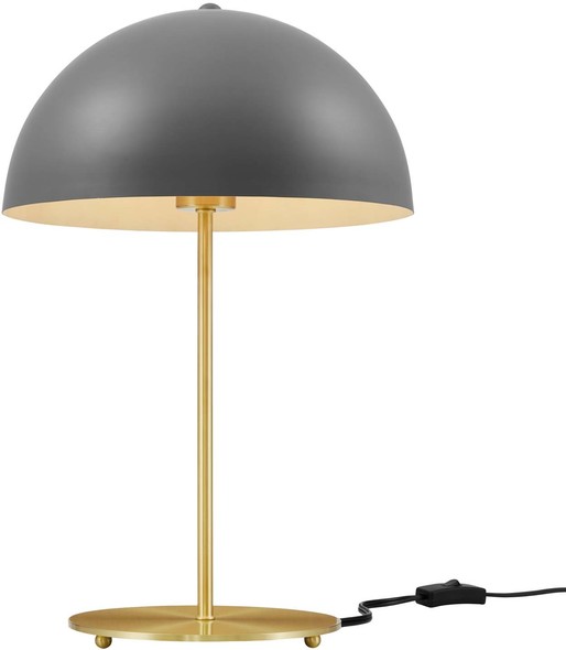 standing bedroom lamp Modway Furniture Table Lamps Gray Satin Brass