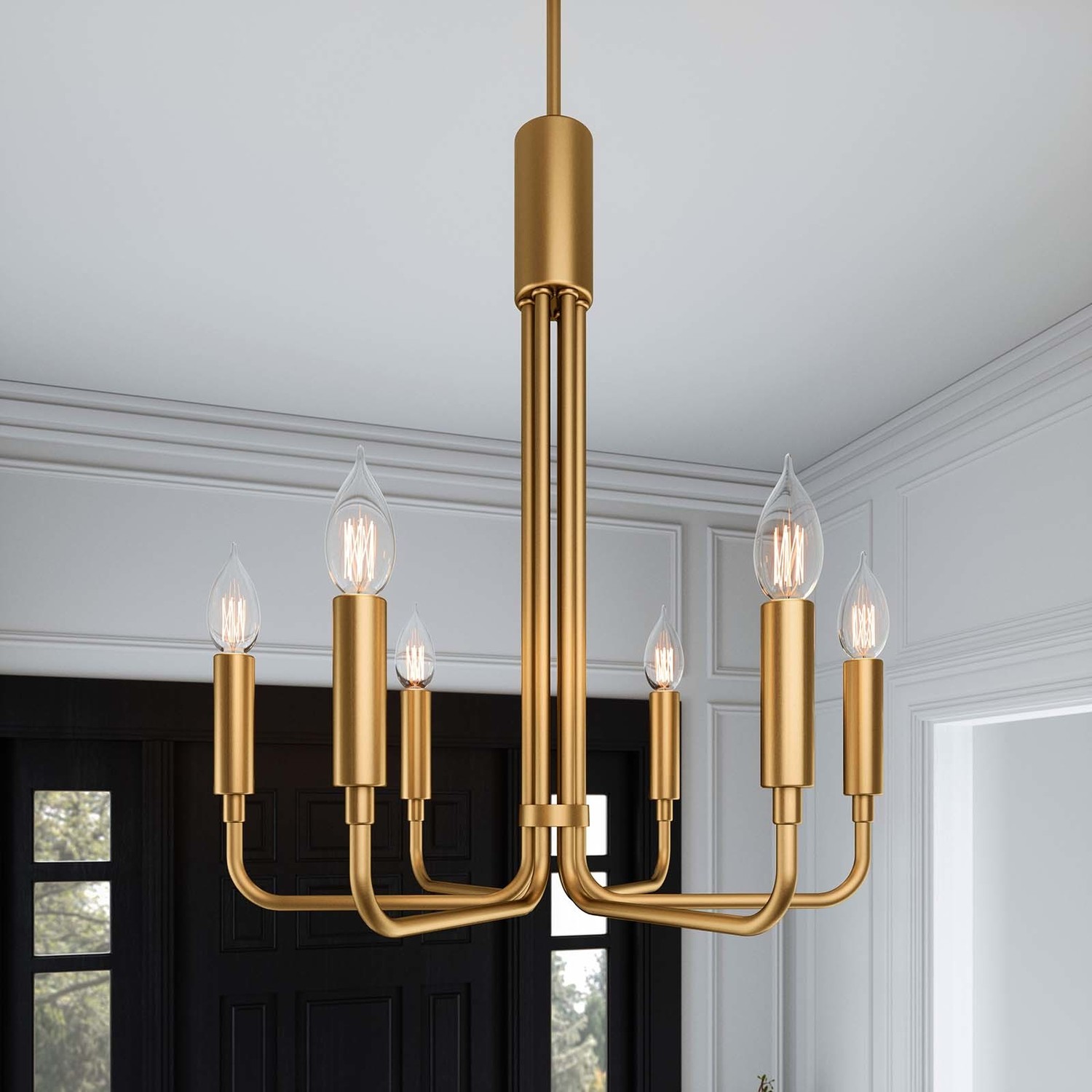 bedroom light fixtures modern Modway Furniture Ceiling Lamps Satin Brass