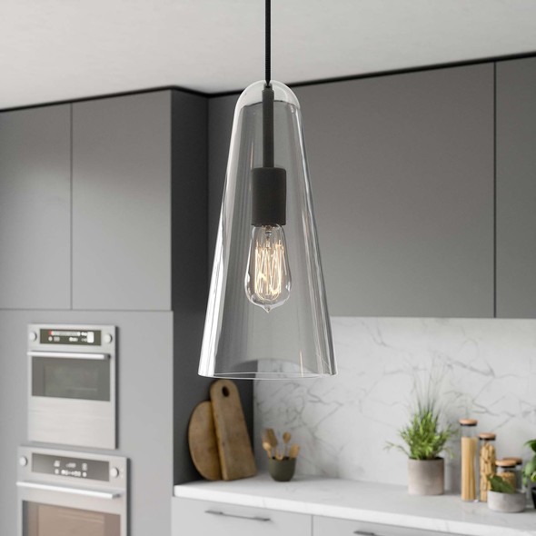 pendants for lights Modway Furniture Ceiling Lamps Clear Black