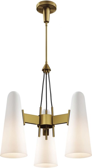 black & gold pendant light Modway Furniture Opal Satin Brass