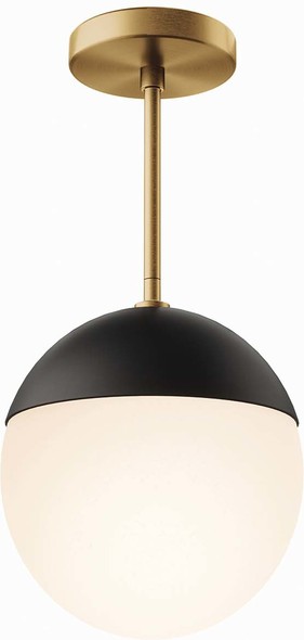 black and gold glass pendant light Modway Furniture Opal Satin Brass
