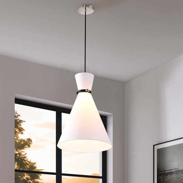 led glass ceiling lights Modway Furniture Ceiling Lamps White Polished Nickel