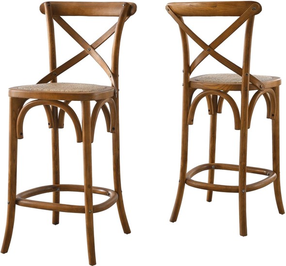 white high bar stools Modway Furniture Walnut