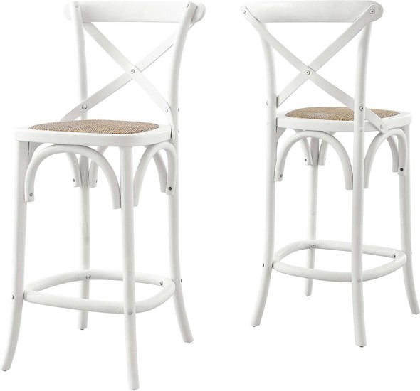 gold metal bar stools Modway Furniture White