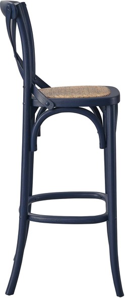 bar stools with backs and arms swivel Modway Furniture Midnight Blue