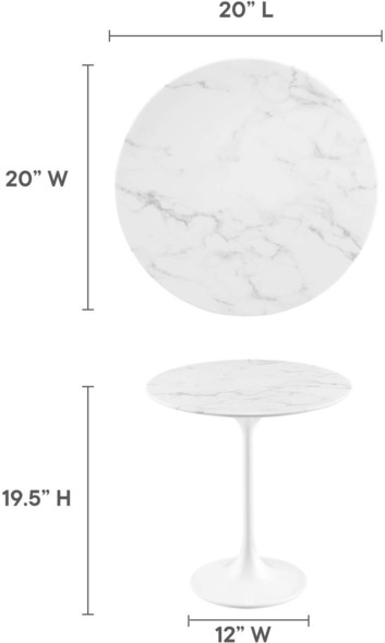 statement coffee table Modway Furniture Tables Accent Tables White White