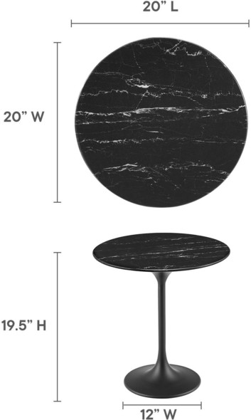 side table decor ideas Modway Furniture Tables Black Black