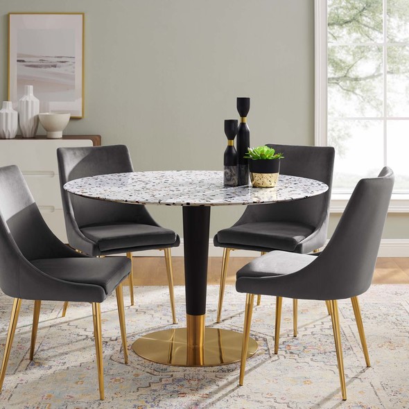 tall dining room sets Modway Furniture Bar and Dining Tables Gold White