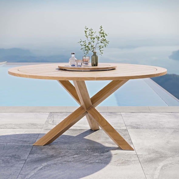 round dining table size Modway Furniture Bar and Dining Natural