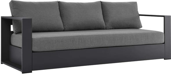 outdoor couch seating Modway Furniture Sofa Sectionals Gray Charcoal