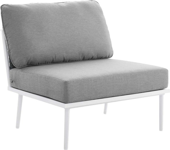 white aluminium patio furniture Modway Furniture Sofa Sectionals White Gray