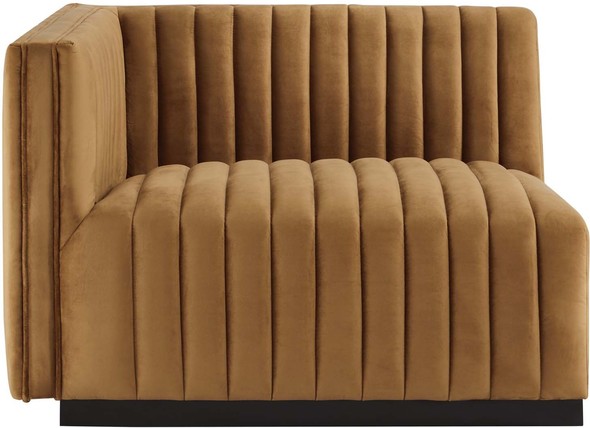 buy sectional sofa bed Modway Furniture Sofas and Armchairs Sofas and Loveseat Black Cognac