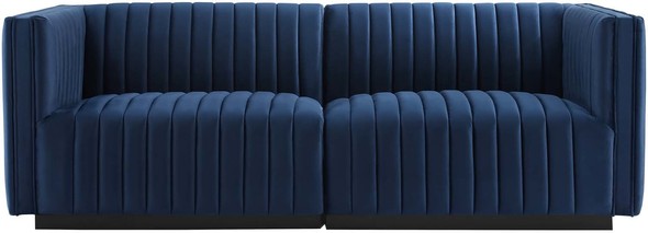 blush sectional sofa Modway Furniture Sofas and Armchairs Black Midnight Blue