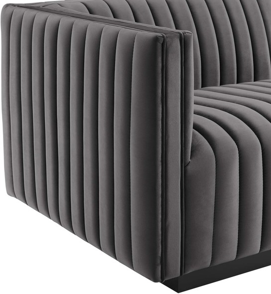 dark gray sectional couch Modway Furniture Sofas and Armchairs Sofas and Loveseat Black Gray