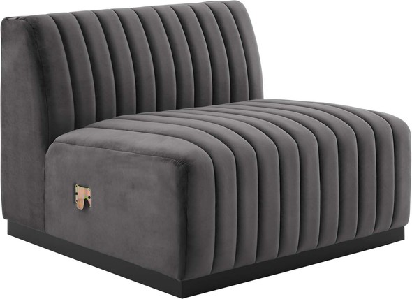 dark gray sectional couch Modway Furniture Sofas and Armchairs Sofas and Loveseat Black Gray