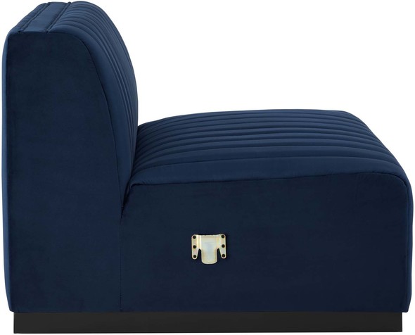contemporary sectional couch Modway Furniture Sofas and Armchairs Black Midnight Blue