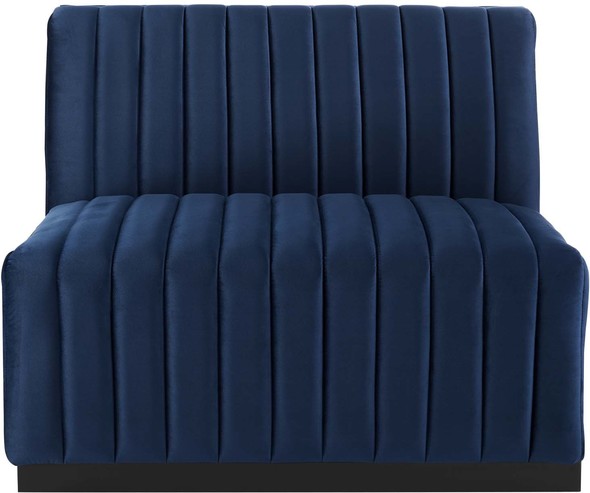 left facing chaise couch Modway Furniture Sofas and Armchairs Black Midnight Blue