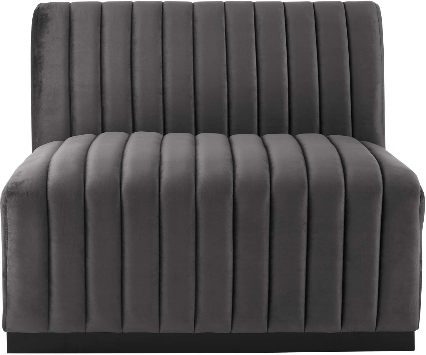 velvet couch for sale near me Modway Furniture Sofas and Armchairs Black Gray