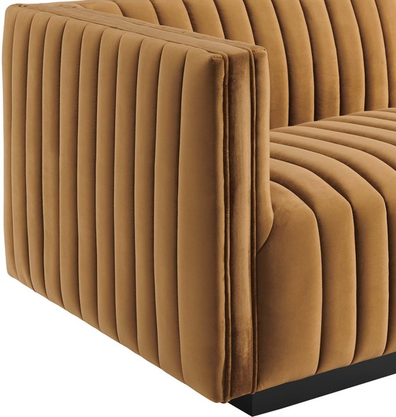 cream sofa modern Modway Furniture Sofas and Armchairs Black Cognac