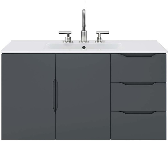 lowes bathroom vanity and sink Modway Furniture Vanities Gray White
