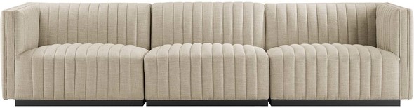 white cream sectional Modway Furniture Sofas and Armchairs Black Beige