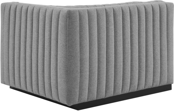 large white sectional Modway Furniture Sofas and Armchairs Black Light Gray