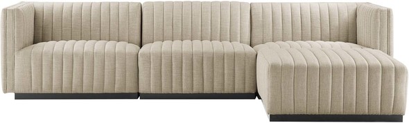 white cream sectional sofa Modway Furniture Sofas and Armchairs Black Beige