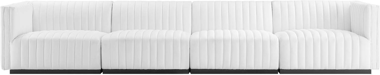 convertible sectional sleeper sofa Modway Furniture Sofas and Armchairs Black White