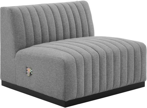 brown sectional living room Modway Furniture Sofas and Armchairs Black Light Gray