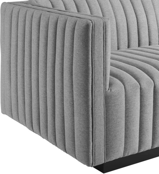 soft couch sectional Modway Furniture Sofas and Armchairs Black Light Gray