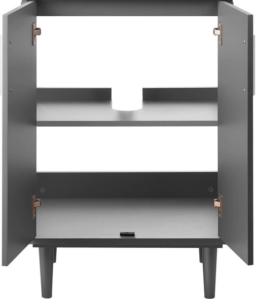 vanity unit basin only Modway Furniture Vanities Gray Black