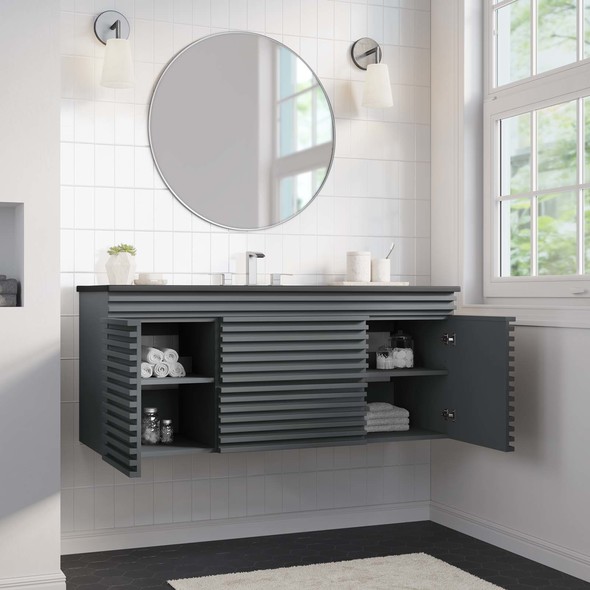 lowes 30 inch bathroom vanity Modway Furniture Vanities Gray Black