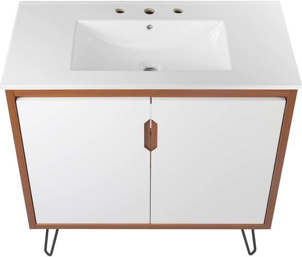 72 inch bathroom vanity without top Modway Furniture Vanities Cherry-White-White