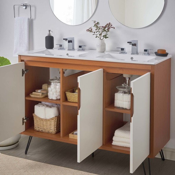 small toilet sink unit Modway Furniture Vanities Cherry White White