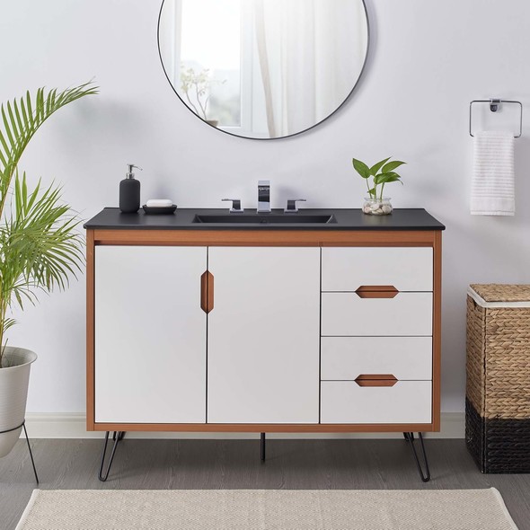small bathroom sinks and vanities Modway Furniture Vanities Cherry White Black
