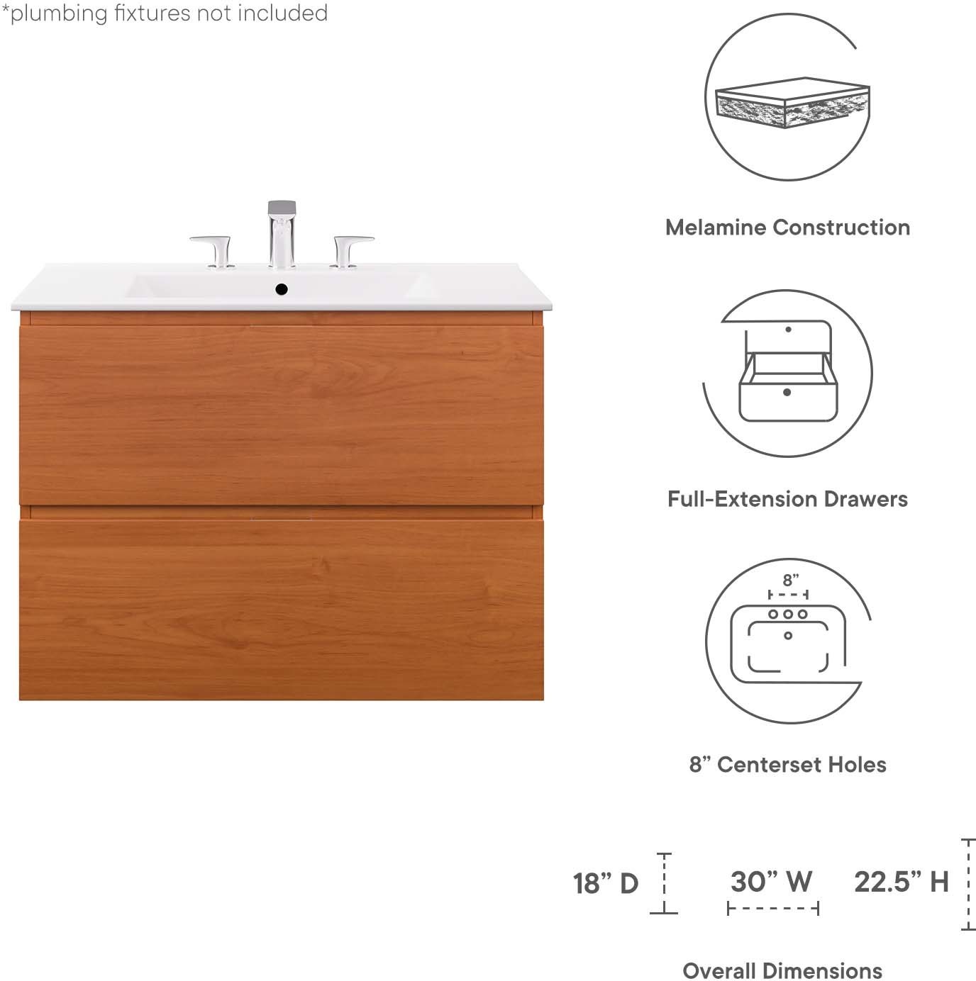 40 inch bathroom vanity sale Modway Furniture Vanities Cherry White