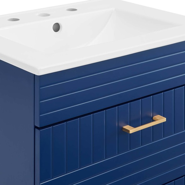 small sink and unit Modway Furniture Vanities Blue White
