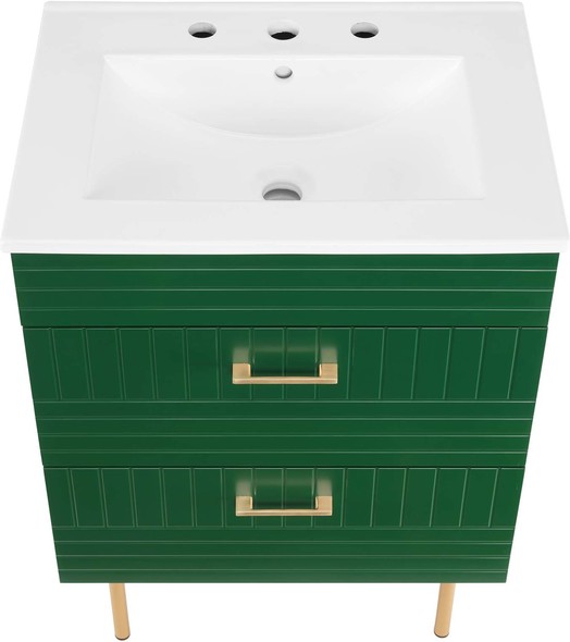 used bathroom vanity Modway Furniture Vanities Green White