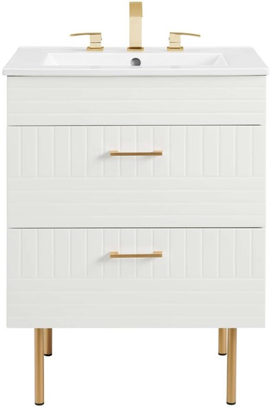 vanity cabinet only Modway Furniture Vanities White White