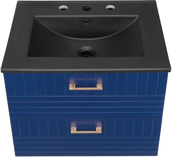 dark grey bathroom furniture Modway Furniture Vanities Blue Black