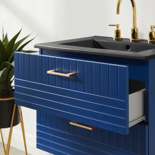 dark grey bathroom furniture Modway Furniture Vanities Blue Black