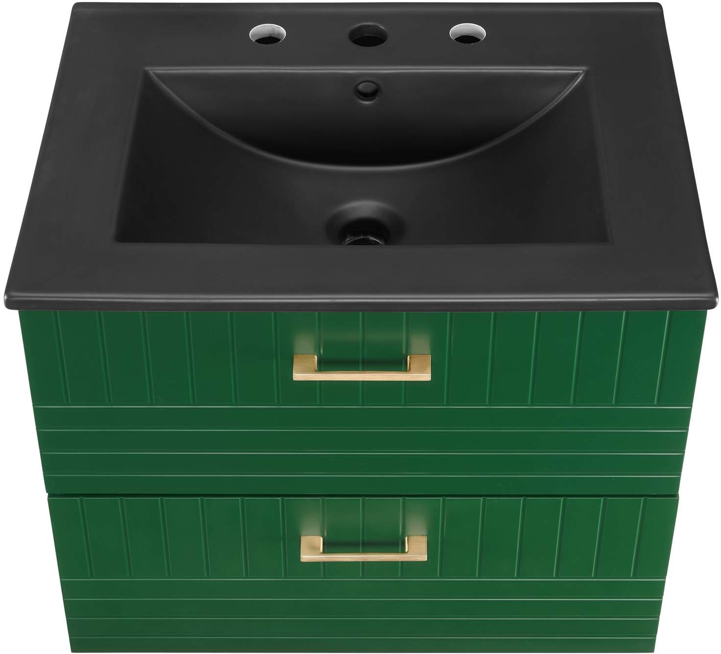 vintage vanity cabinet Modway Furniture Vanities Green Black