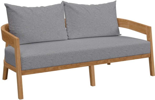 3 piece outdoor Modway Furniture Sofa Sectionals Natural Gray