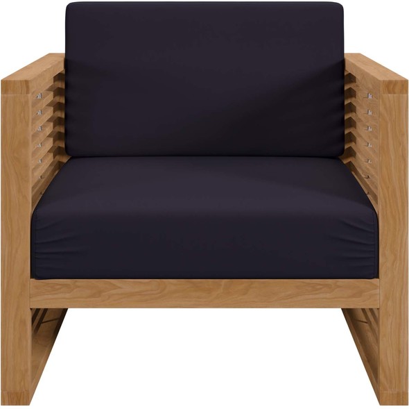 4 piece outdoor furniture Modway Furniture Sofa Sectionals Natural Navy