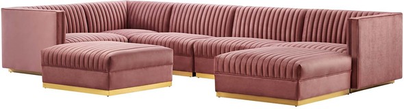 large sectional leather couch Modway Furniture Sofas and Armchairs Dusty Rose