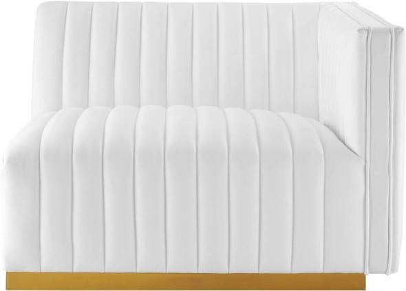 leather sofa couch Modway Furniture Sofas and Armchairs Gold White