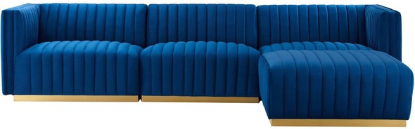 l sectional sofa leather Modway Furniture Sofas and Armchairs Gold Navy