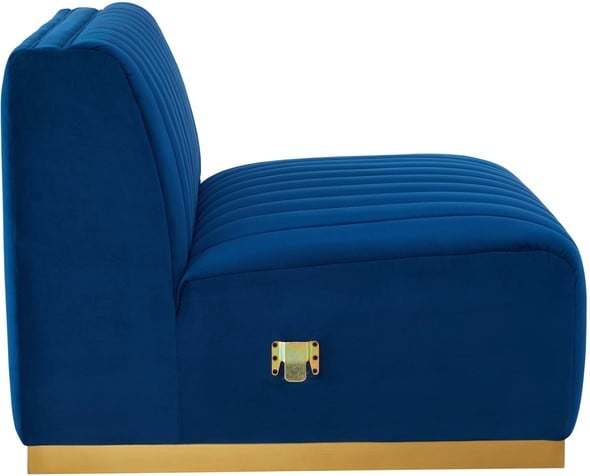 blue velvet sofa sleeper Modway Furniture Sofas and Armchairs Gold Navy