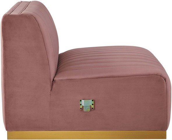 small space small sectional sofa Modway Furniture Sofas and Armchairs Gold Dusty Rose