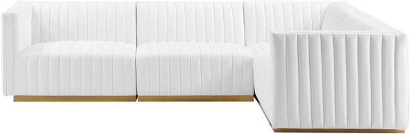 sleeper sectional brown Modway Furniture Sofas and Armchairs Gold White